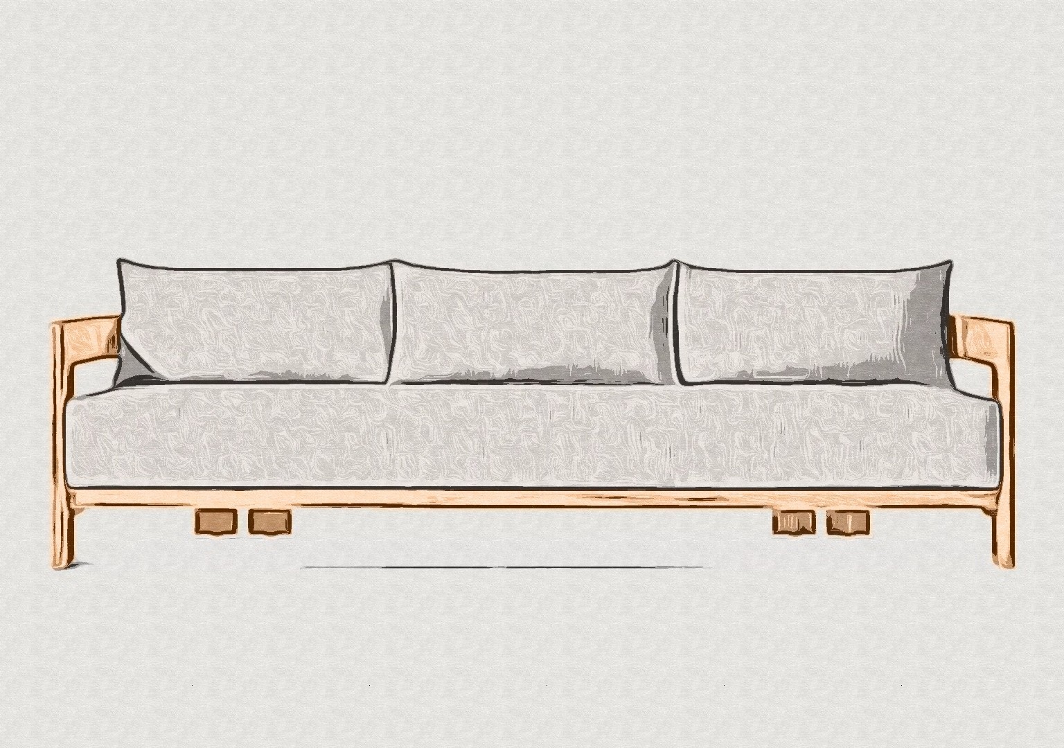 Restoration Hardware Matira 108 In Outdoor Sofa Cover Grey New W/O Tag gallery