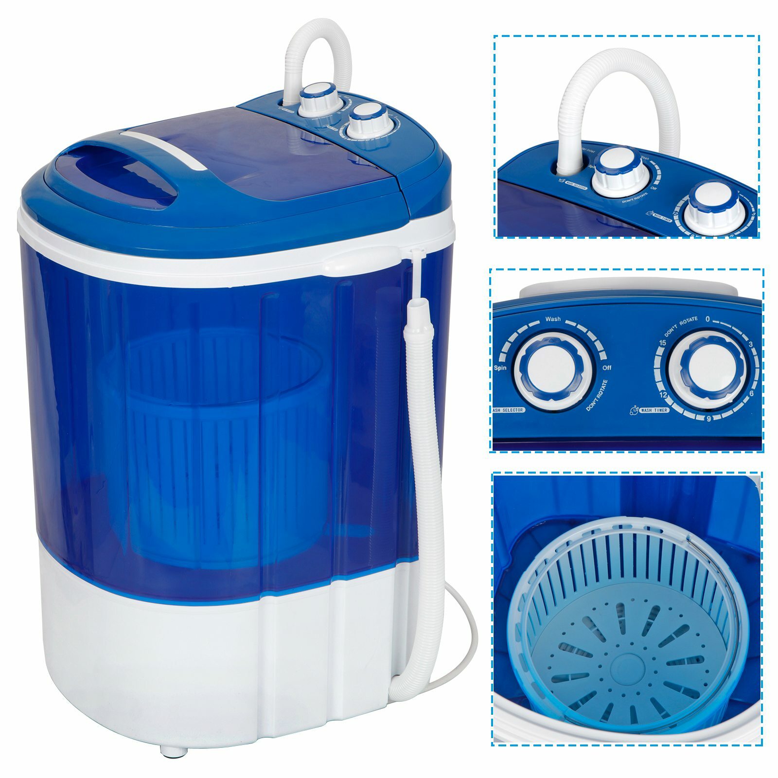 Portable Compact Mini laundry Washing Machine Washer&Spinner Drain Pump Hose gallery