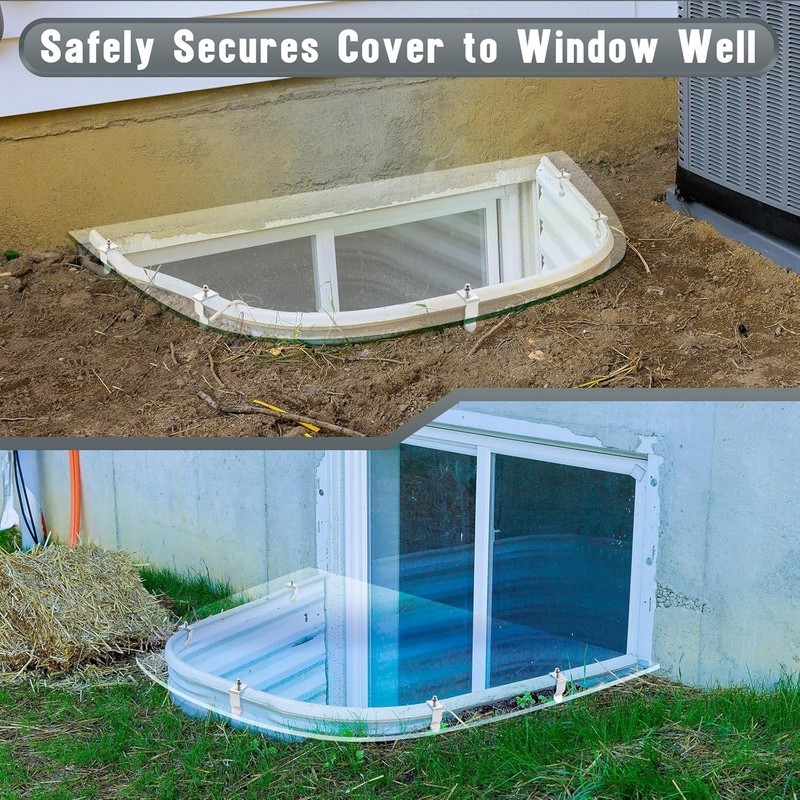 Complete Spring Clip Window Well Cover Kit - Heavy Duty & Easy Installation gallery
