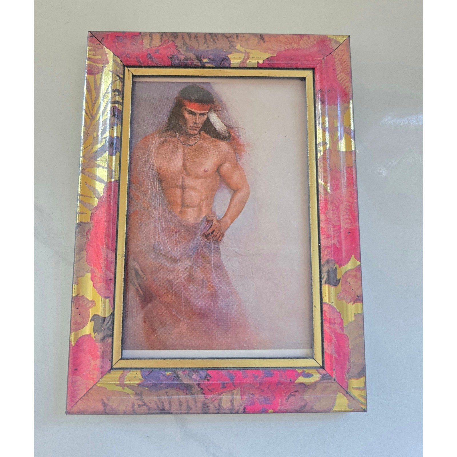 Framed Ozz Franca The Model Native American Art Print Leanin Tree gallery
