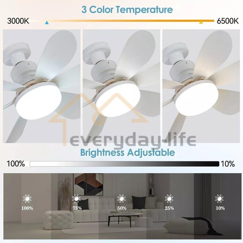 Socket Fan Light Ceiling Fans With Lights And Remote Dimmable LED Ceiling Fan US gallery