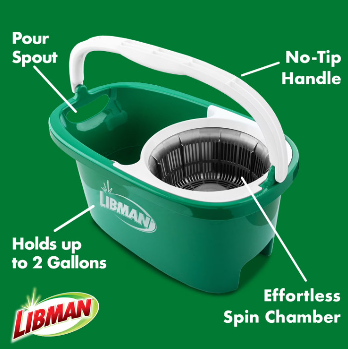 Libman Tornado Spin Mop All-in-One Floor Cleaning Kit with Advanced Microfiber H gallery