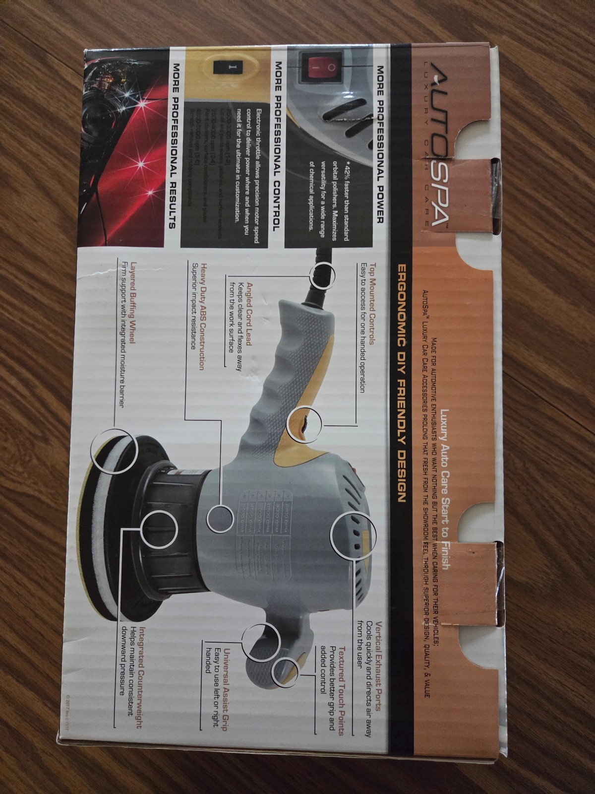 AUTO-SPA 6" Professional Dual-Action Orbital Polisher 120V Variable Speed Offset gallery
