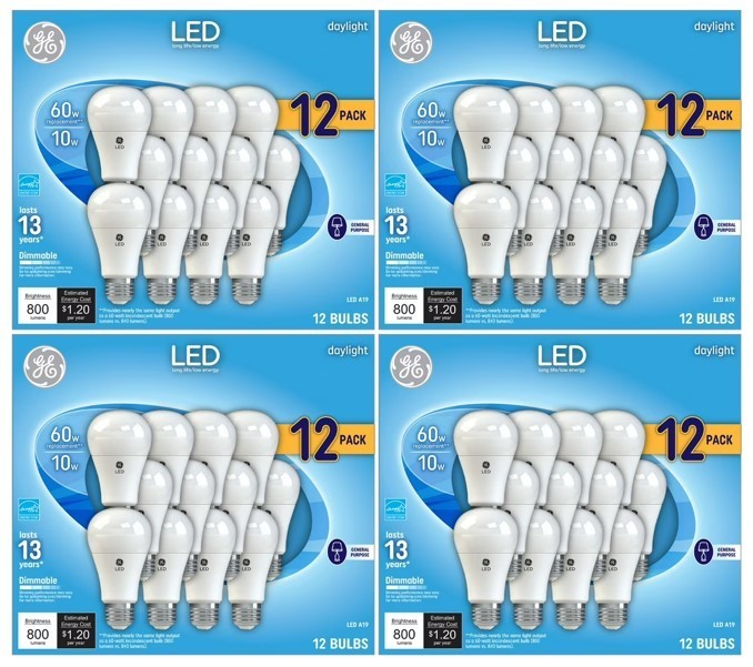 48 Bulbs GE Daylight Led Light 10W Replacement 60W General Purpose Dimmable A19 gallery