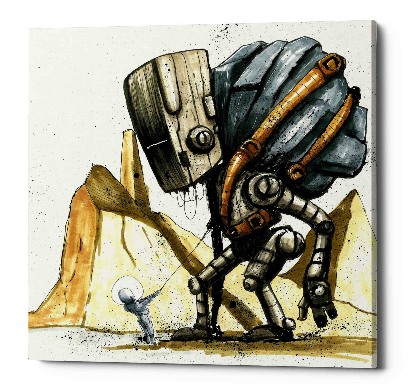 Epic Graffiti "Ink Bot 2.0" by Craig Snodgrass, Giclee Canvas Wall Art gallery