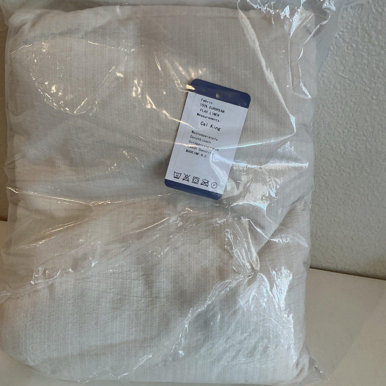 Simple Love Flax Linen Sheet Set Cal King - White 4pcs gallery
