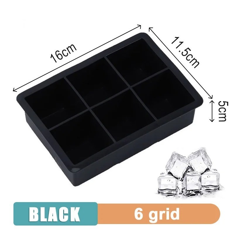 Silicone Ice Cube Tray Large Square Jumbo Ice Mold Food Grade 4-160 Grid gallery
