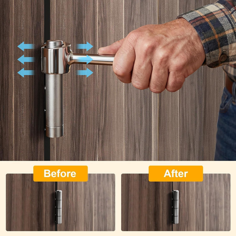 Door Hinge Adjustment Tool for Residential and Commercial, 0.55-0.74" Hinge Gap gallery