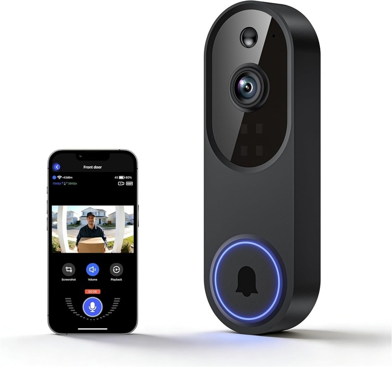 AI-Powered Wireless Doorbell Camera with Instant Motion Alerts & Night Vision gallery