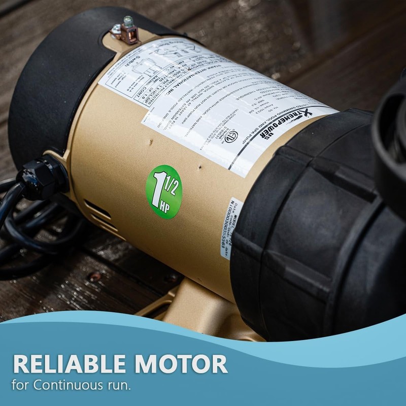 1.5HP Variable Speed Above Ground Pool Pump 2-Speed High Flow Serviceable gallery