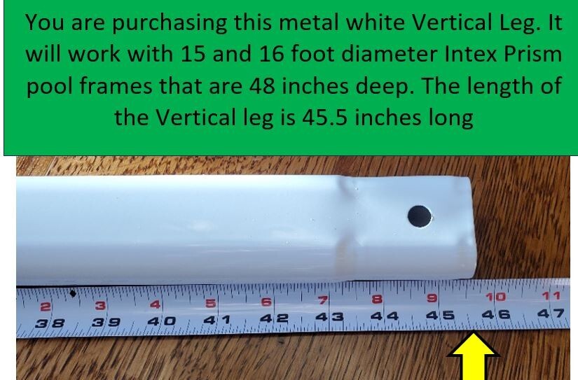 NEW Intex Prism Frame Pool Vertical Leg 12829 45.5 inches long gallery