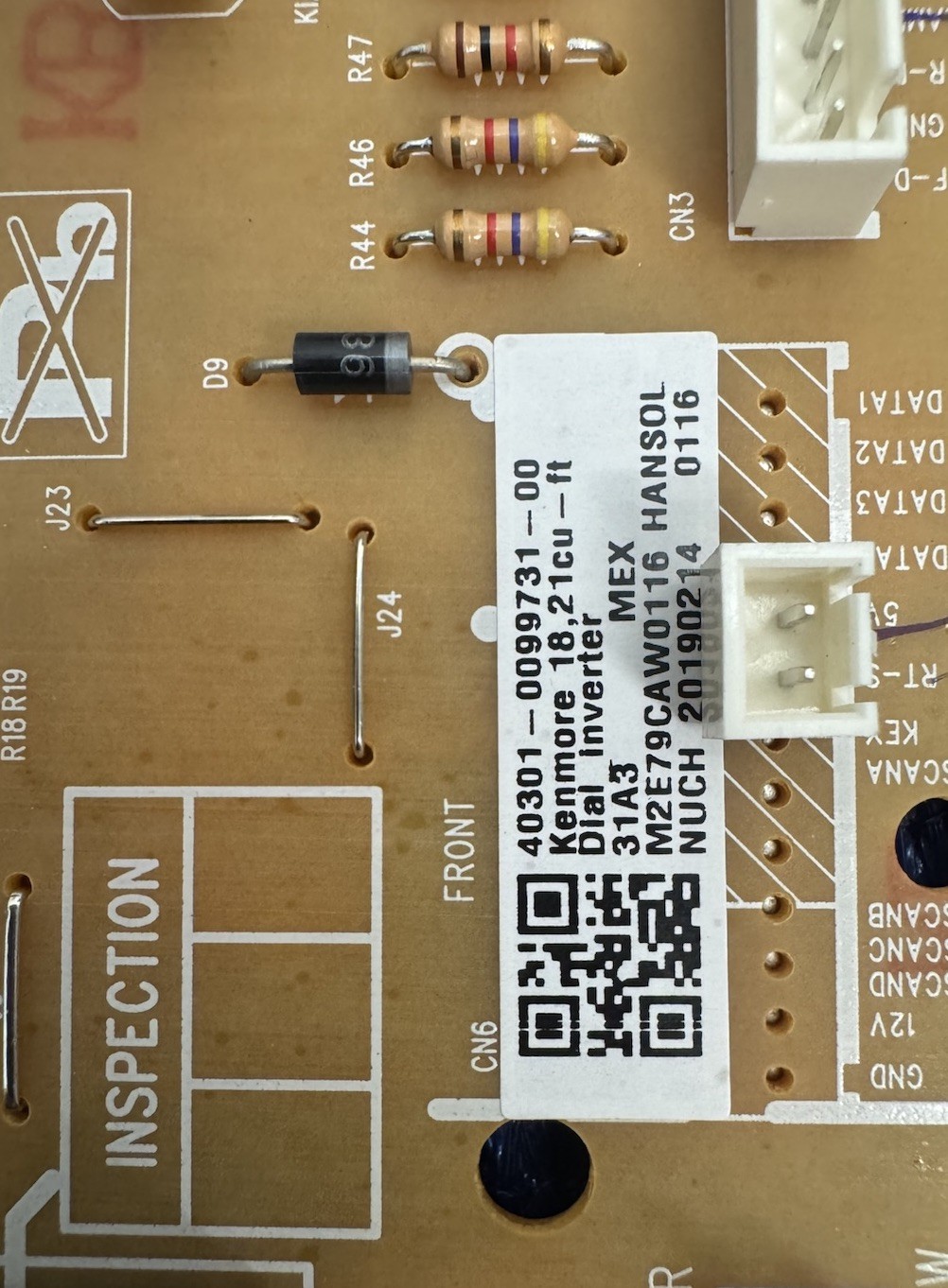 DAEWOO /KENMORE Refrigerator Main Electronic Control Board 40301-0099731-00 gallery