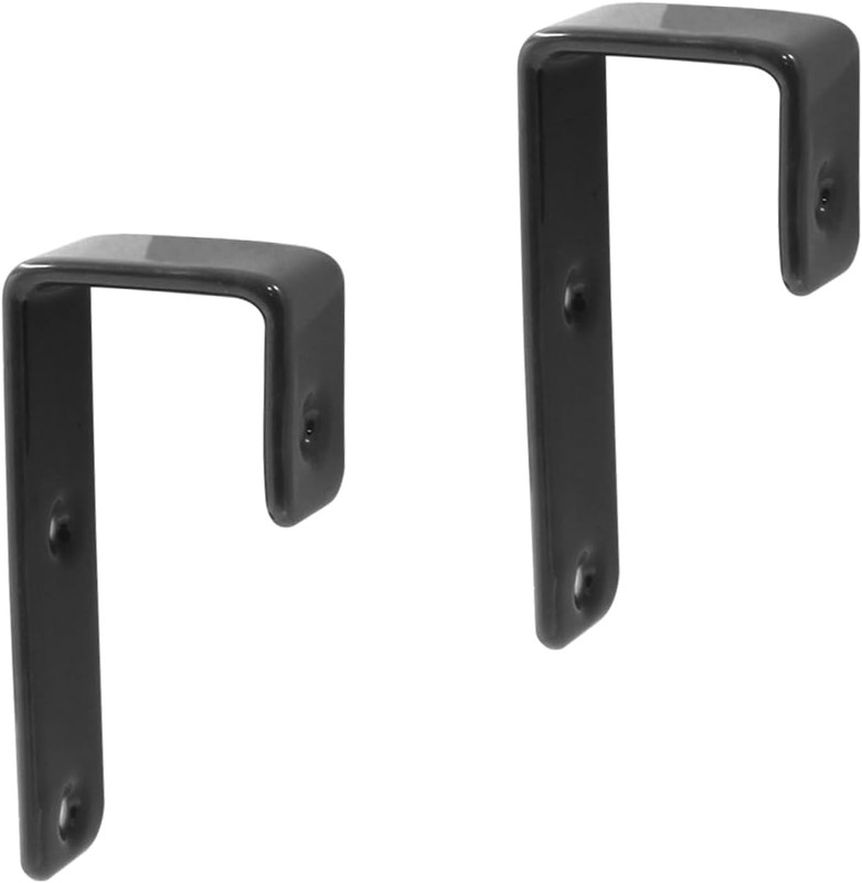 Bunk Bed Ladder Hook Brackets 1 Inch Black Metal PVC Coated 2 Pack gallery