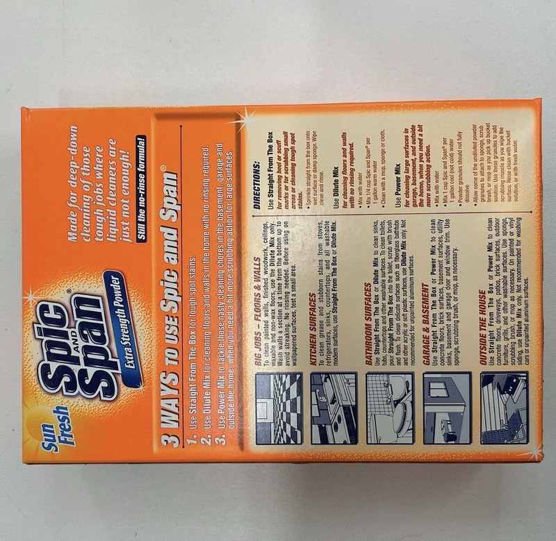 2 Spic and Span Extra Strength Powder Sun Fresh 27 OZ 1lb 11 oz NOS Discontinued gallery