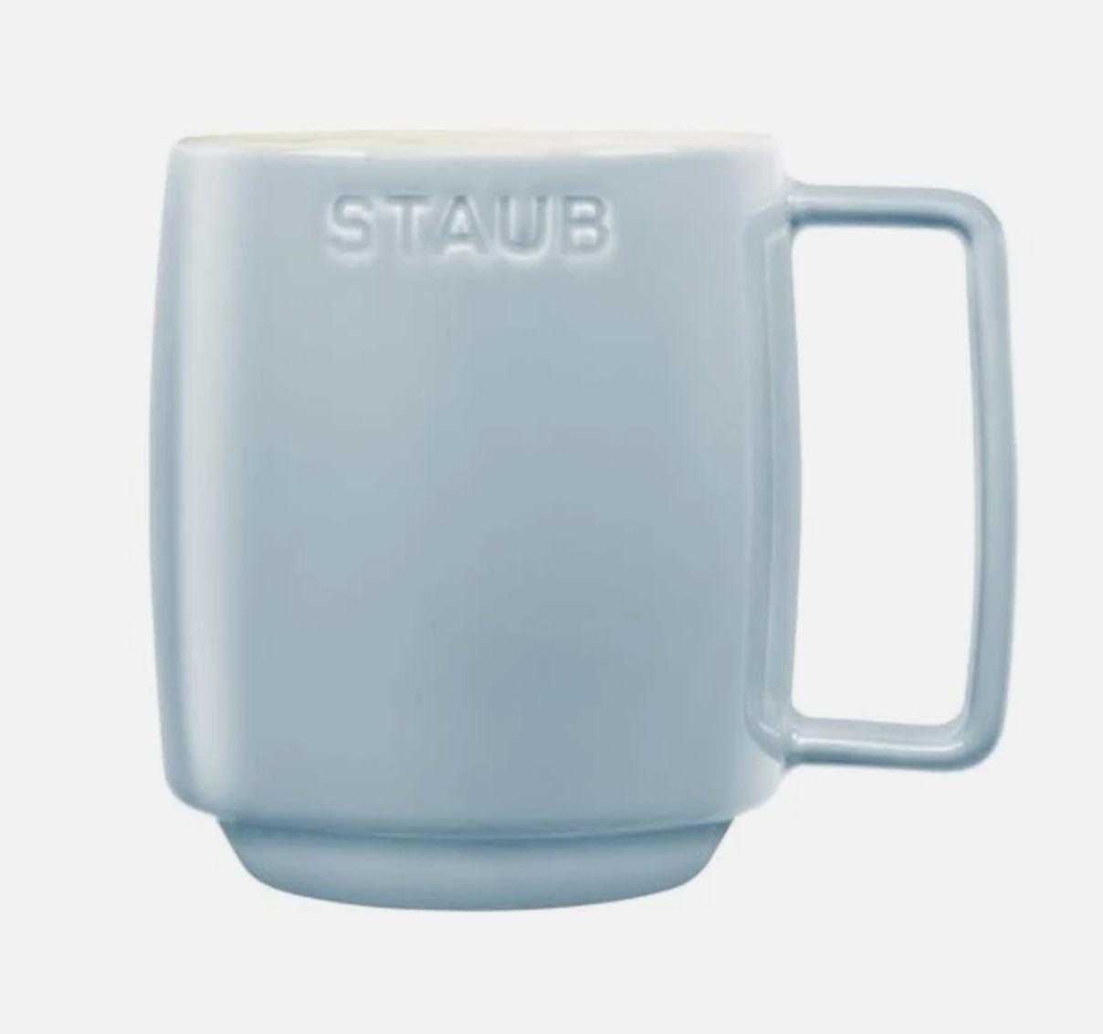 2 STAUB Ceramic Stacking Mug 16 oz - Light Blue - SET of 2 - NWT gallery