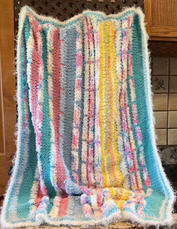 Comfy lap throw— chair throw, mini afghan, wheel chair throw, pet comforter. gallery