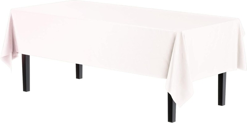 Exquisite 6-Pack Plastic Tablecloth 54in. x 108in. Rectangle Plastic Table C... gallery