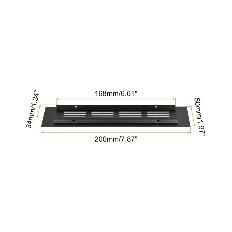 1pcs Rectangle Ventilation Grille Aluminum Alloy Mesh Air Vent Cover, 200x50mm gallery