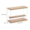 Acrylic Display Case with LED 12.59" x 4.72" 2 Tier Transparent Dustproof gallery