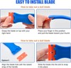 Plastic Razor Blade Scraper 4 Pcs and 120 Pcs Blades, Remove Label Decal Tool. gallery