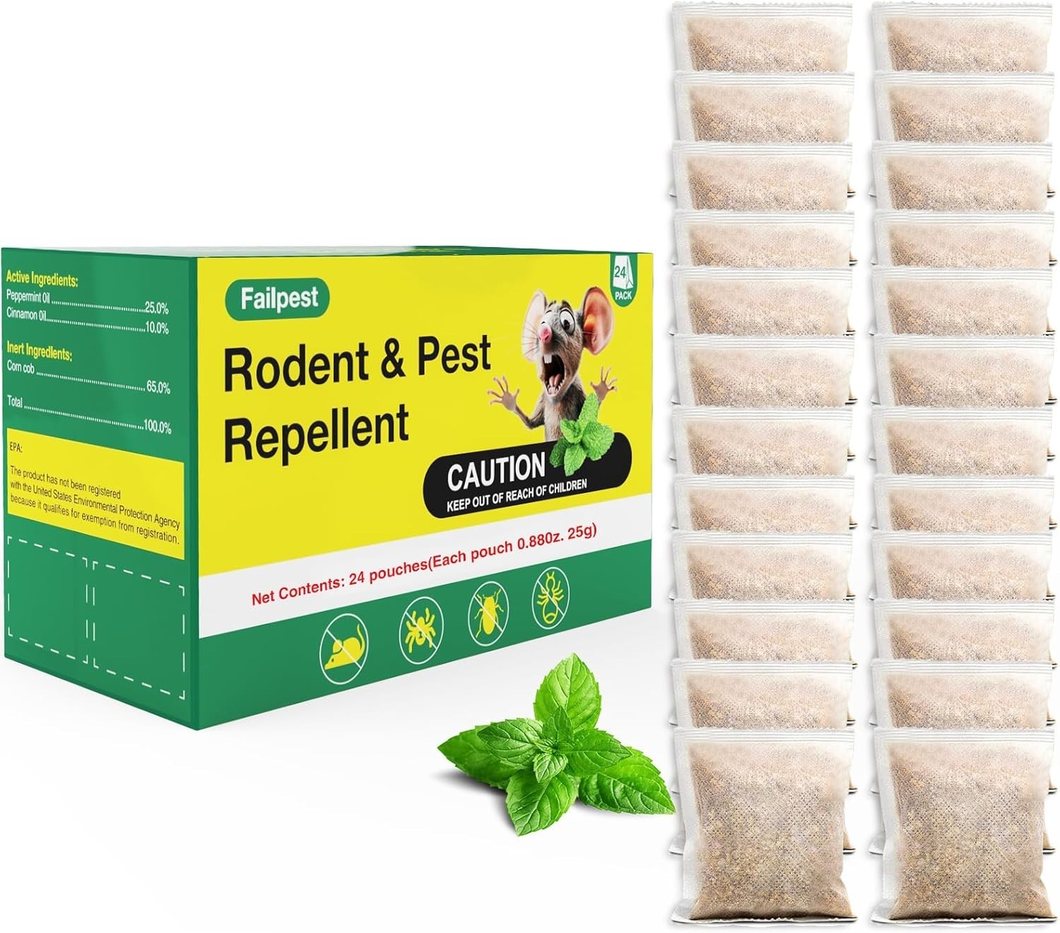 24 Pack Botanical Rodent and Pest Repellent Pouches, Safe for Pets and Children gallery