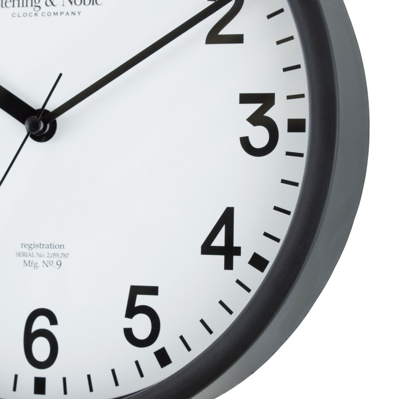 NEW 8.78" Basic Indoor Analog Round Modern Wall Clock, Black (FAST SHIPPING) gallery