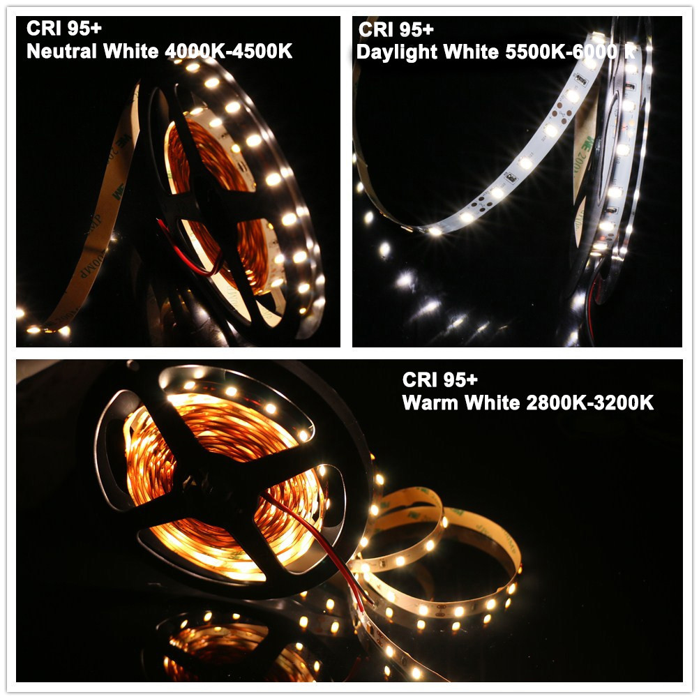 High CRI RA 95+ SMD5630 LED Strip Light Warm White/Neutral White/Daylight White gallery