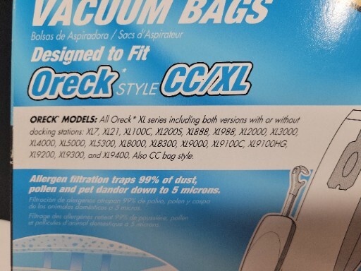 FRESH SOLUTIONS Oreck Style CC/XL Micro Allergen Filtration 3-Pk Vacuum Bags gallery