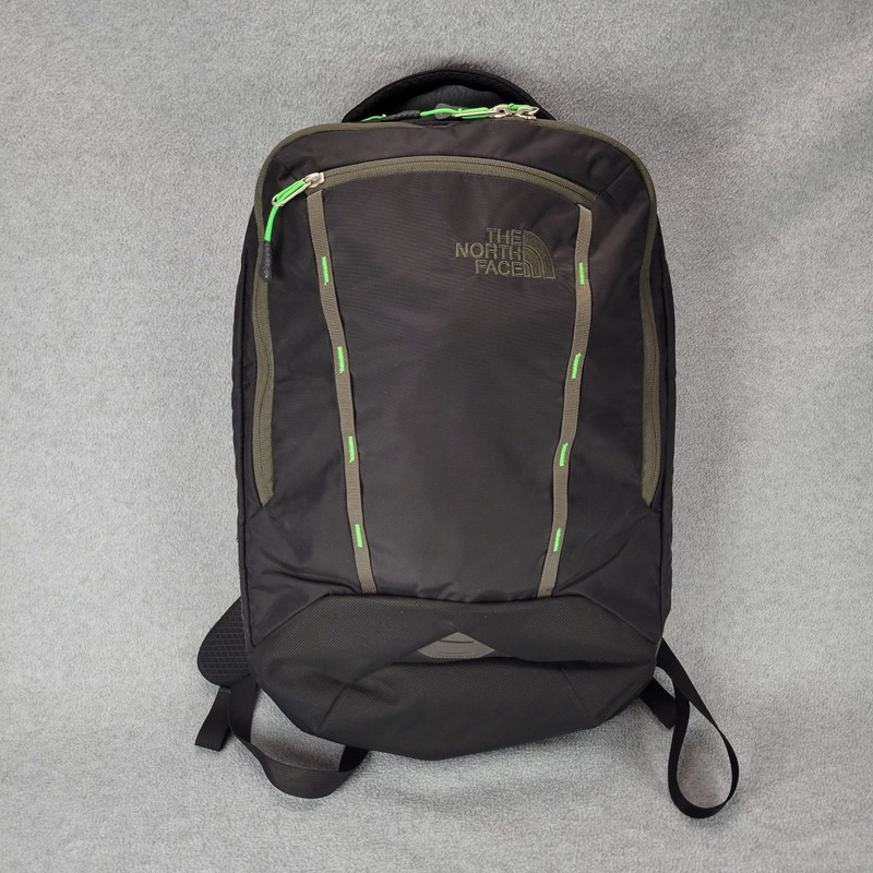 The North Face Microbyte Backpack Black Olive Green Laptop Daypack FlexVent