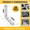 25Pcs Stainless Steel Angle Brackets, 3”x 3” Heavy Duty Corner Brackets,Metal... gallery