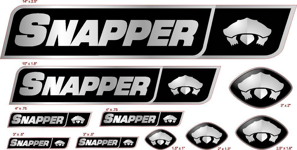 New Snapper Sam Turtle Logo OEM graphics sticker emblem Lawnmower tractor Decal gallery