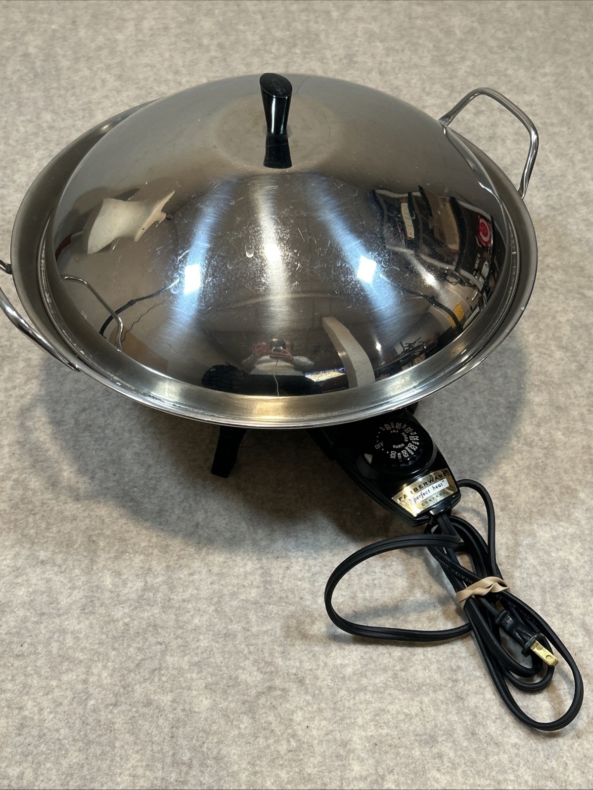 Farberware 14" Stainless Steel Electric Wok Model 303 Perfect Heat Control Cord gallery