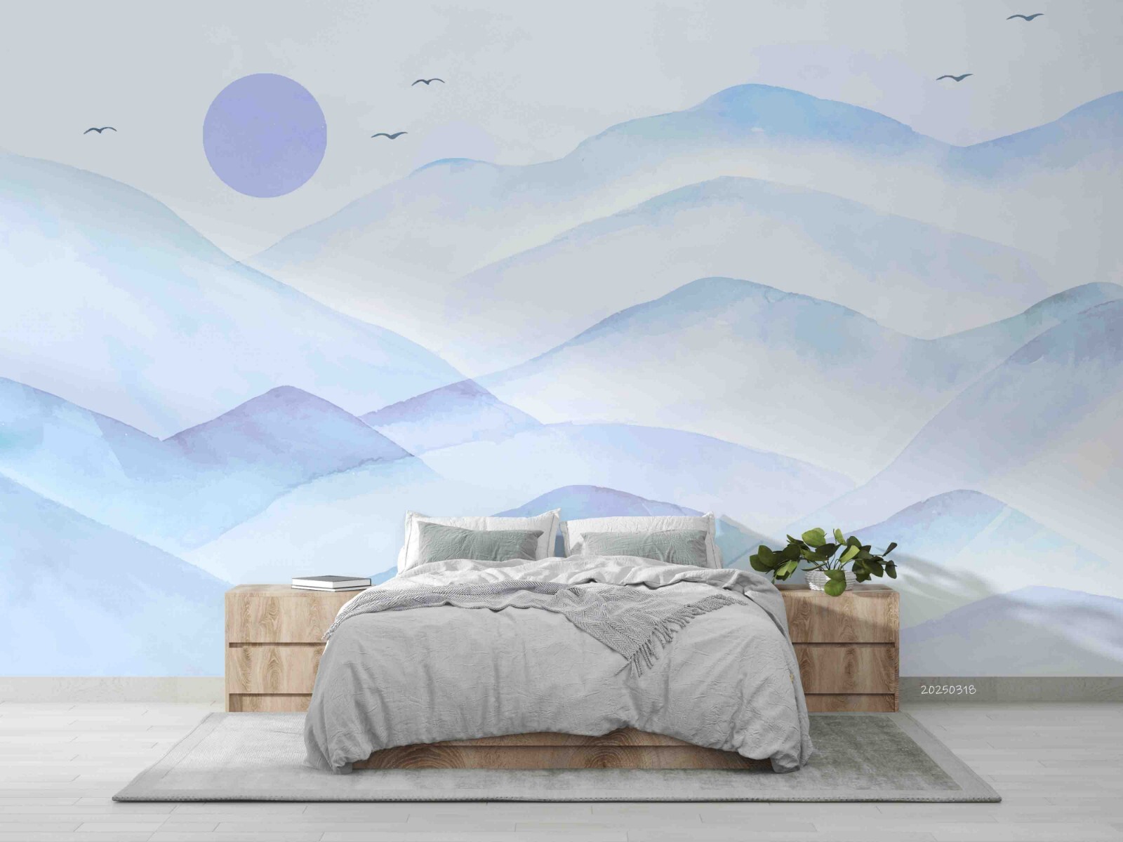 3D Mountain Sunset Landscape Abstract Wallpaper Wall Murals Removable Wallpaper gallery