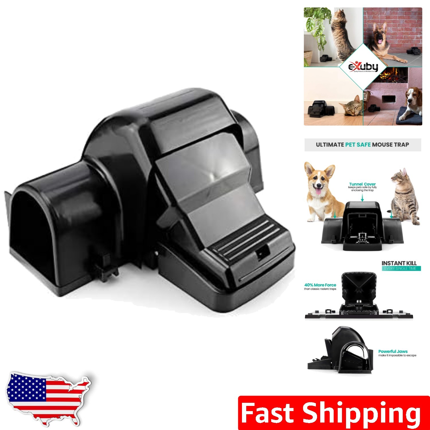 Pet-Safe & Child-Safe Rat Traps with Tunnel Design - 1 Pack for Instant Capture gallery