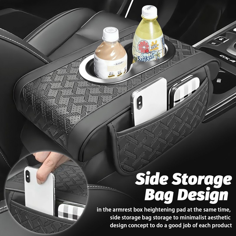 Universal Car Armrest Storage Box Heightening - Car Center Console Organizer gallery