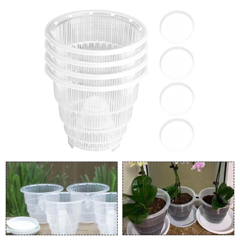Clear Plastic Orchid Pots with Root Control Technology for Strong Growth gallery