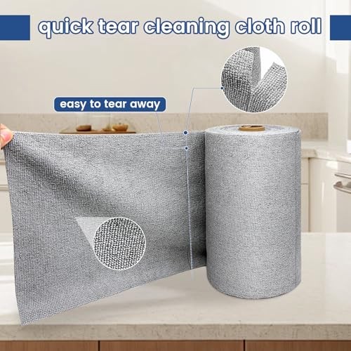 75 Pack Microfiber Cleaning Cloth Roll,Reusable Washable Ultra Tear Away gallery