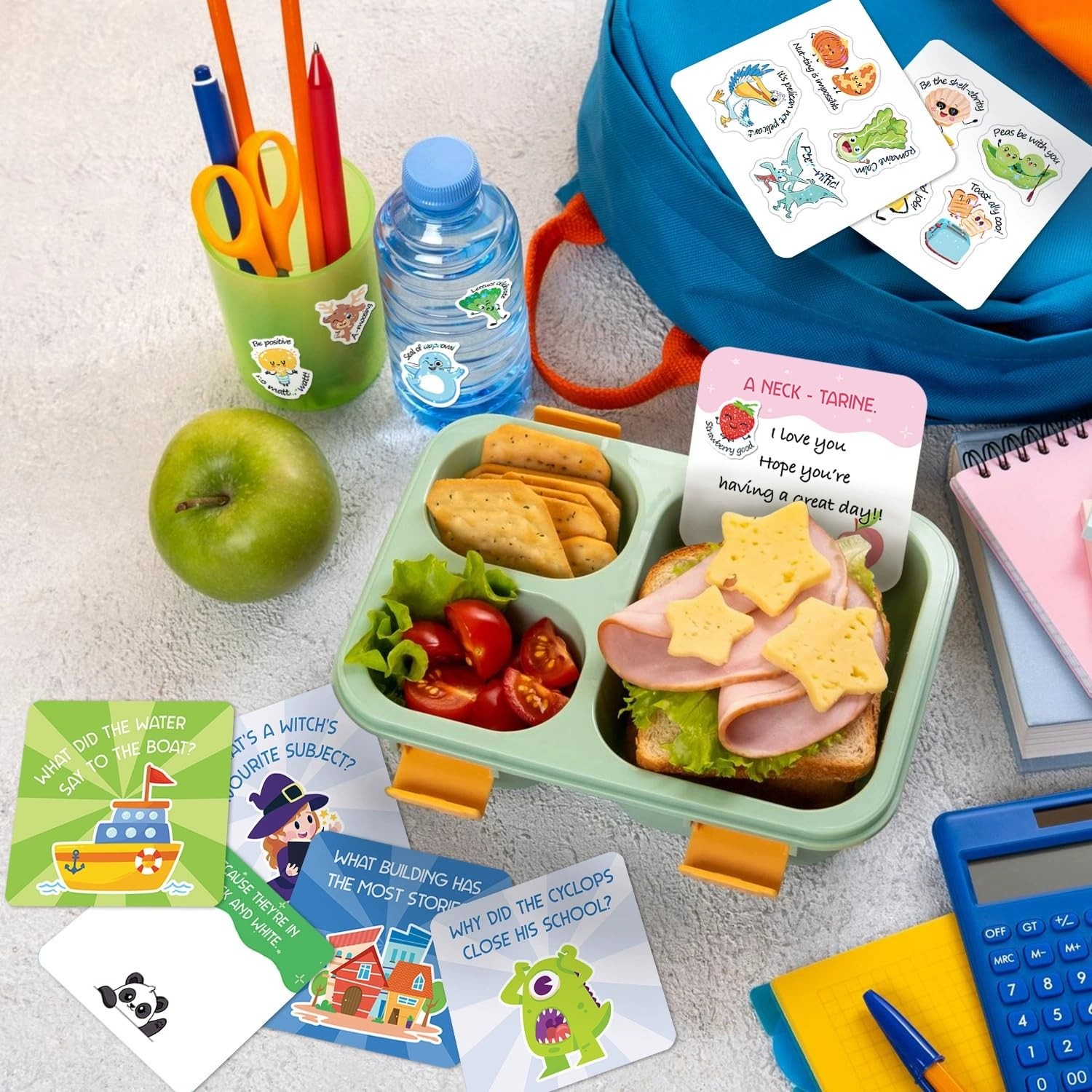Lunch Box Joke Cards with Stickers for Kids, 105 Motivational Notes and 120 S... gallery