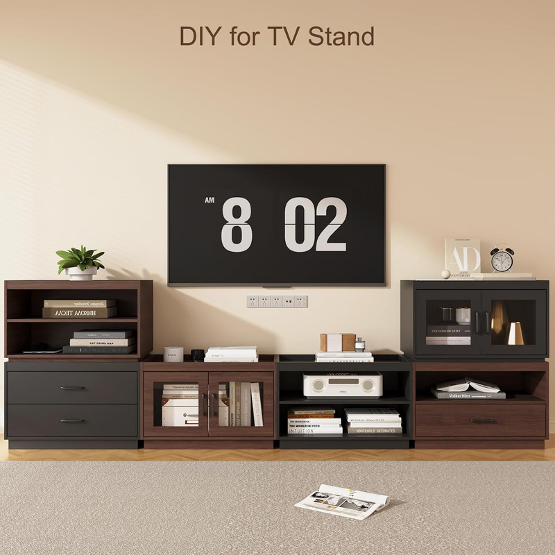 Stackable Storage Drawers, 28" Wide Storage Bins with 2 Drawers for Closet Organ gallery