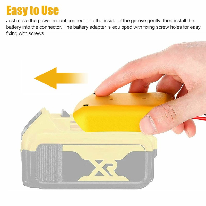 DIY Battery Adapter Power Compatible With DeWalt 18V/20V Max Battery Holder Dock gallery