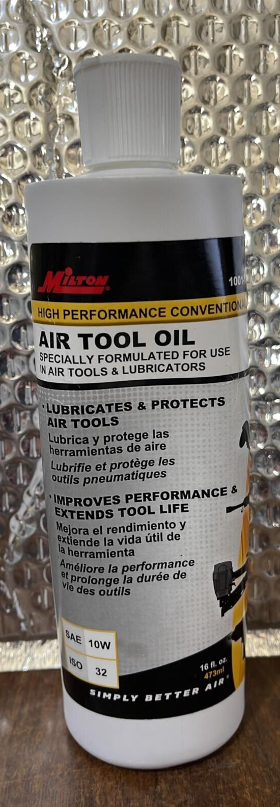 MiltonÂ® High-Performance Conventional Pneumatic Tool Oil, 16 oz. gallery