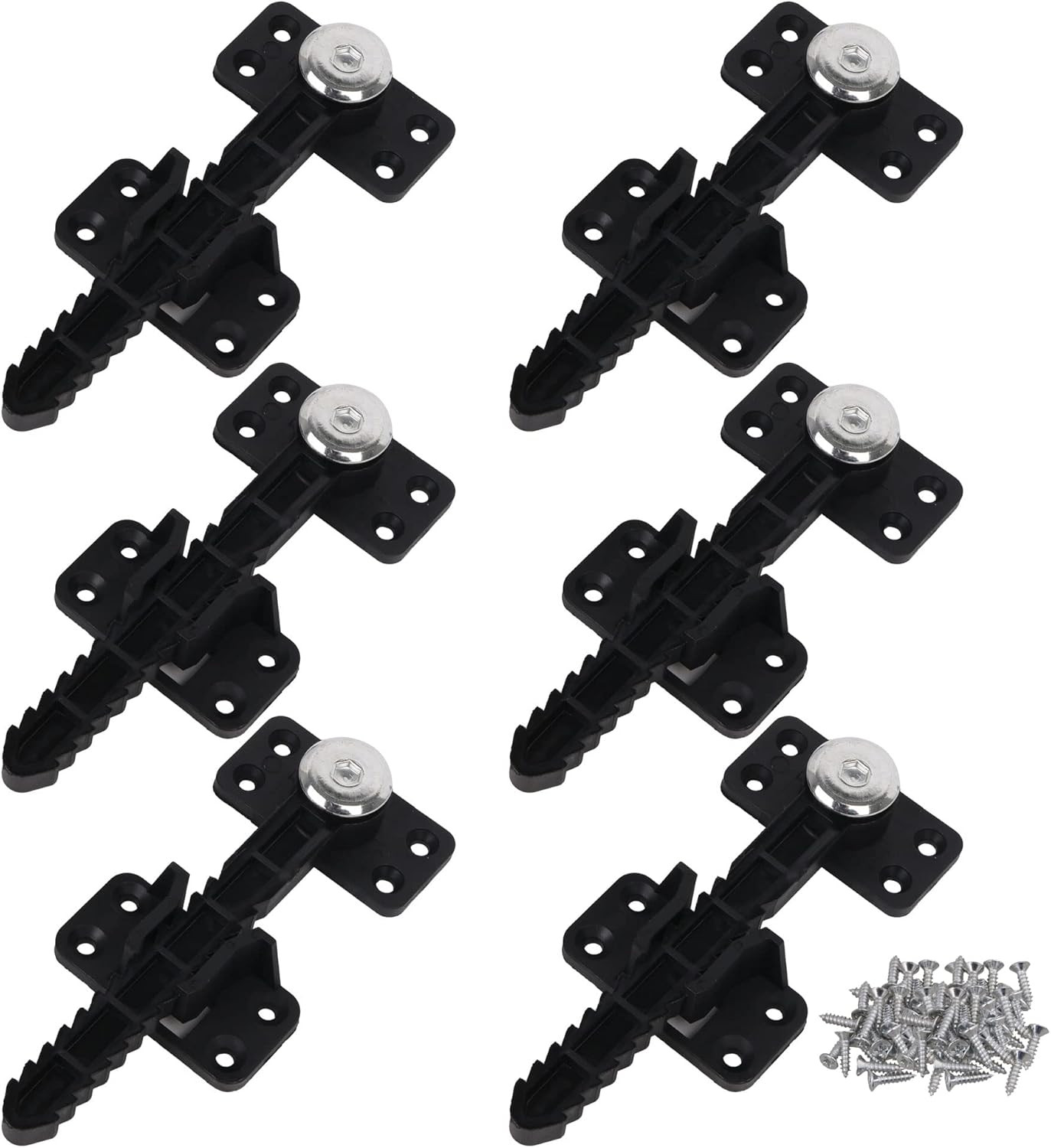 6Set Furniture Couch Sofa Coated Plastic Invisible Connector Brackets Black gallery