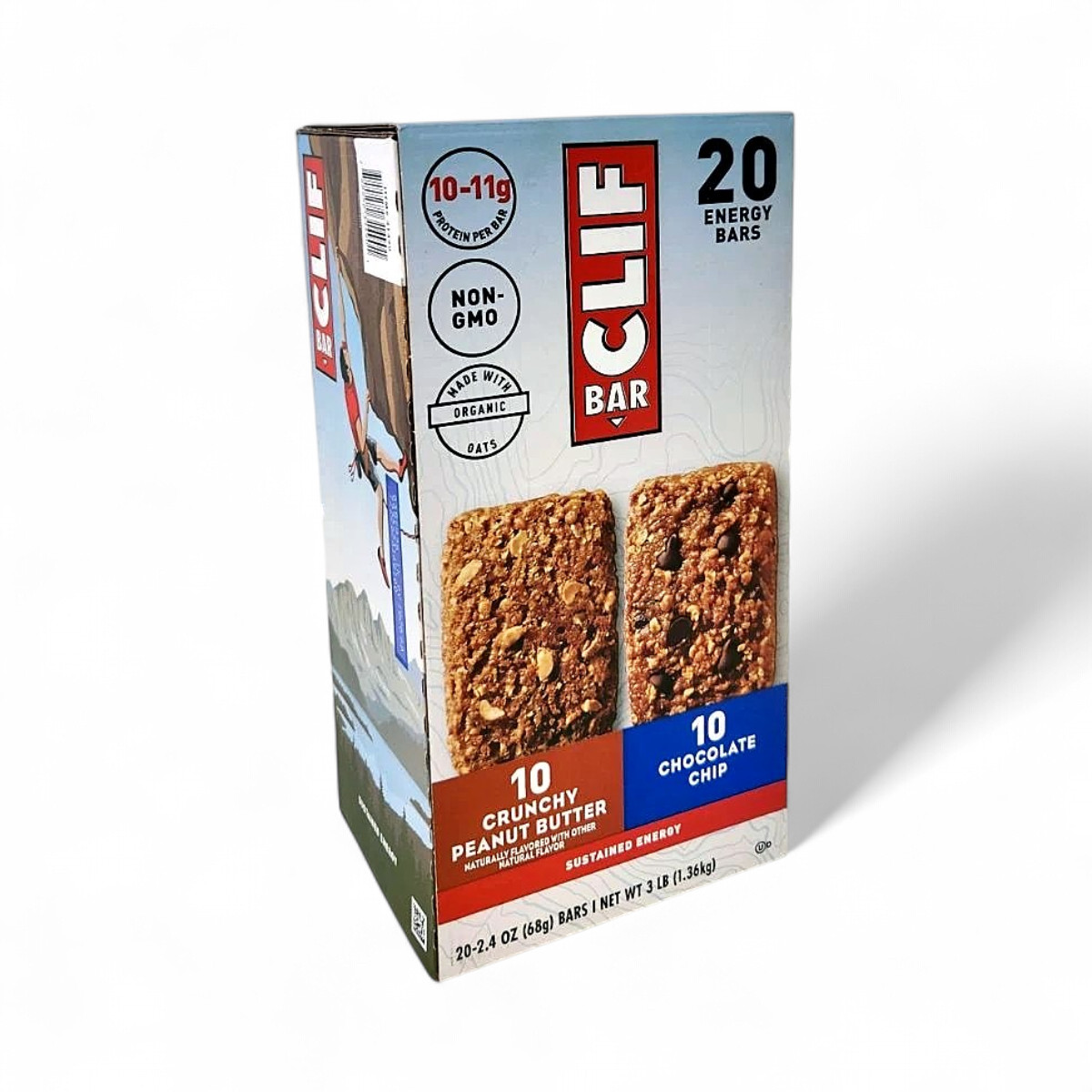 CLIF BAR Plant Based Energy Protein Granola Bars, Variety Pack 2.4 oz - 20 Pack gallery