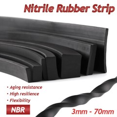 NBR Nitrile Rubber Solid Square/Flat Sealing Strip For Marine Anti Oil Seal