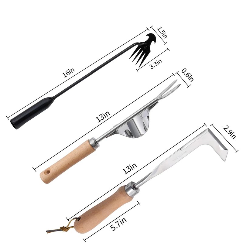 3 Pack Weed Puller Tool, Manual Hand Weeder Paver, Crack Weeder, Stainless St... gallery