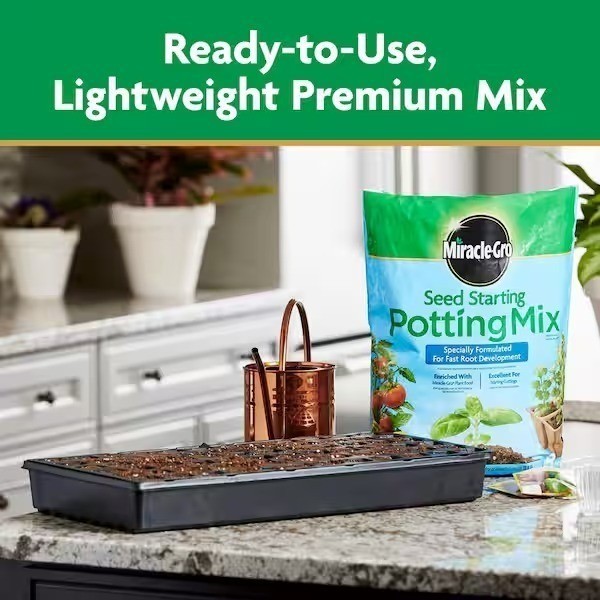 2-Pack Miracle-Gro Seed Starting Potting Soil Mix-16 Qt for Optimal Plant Growth gallery
