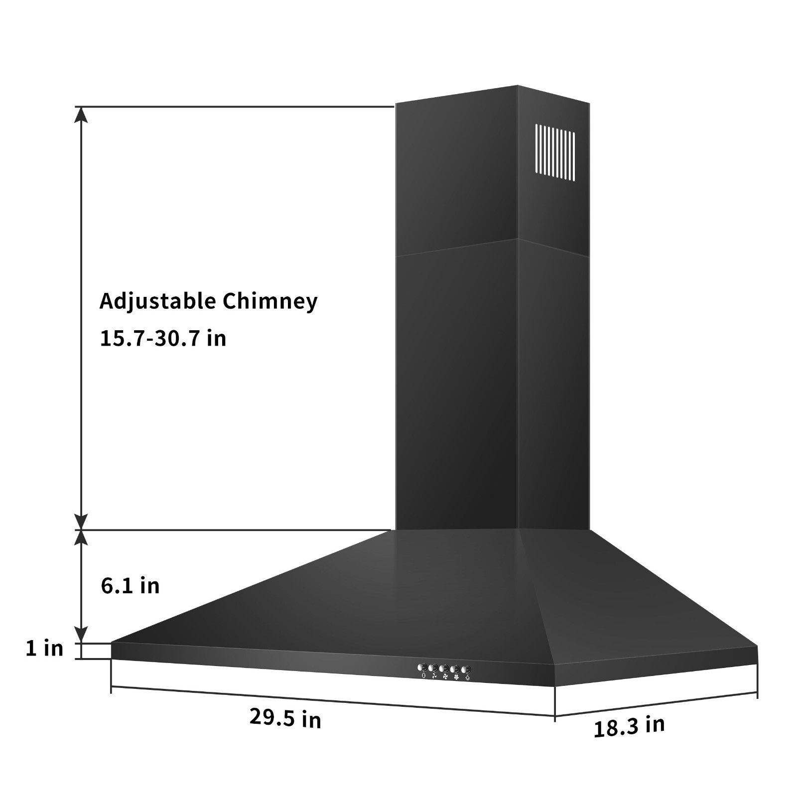 SNDOAS Under Cabinet Range Hood 30 Inch 450 CFM 3 Speed with Installation Kit gallery