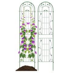 2 Pack Rustproof Metal Garden Trellis 87″ x 20″ Wire Lattice Panel for Patio