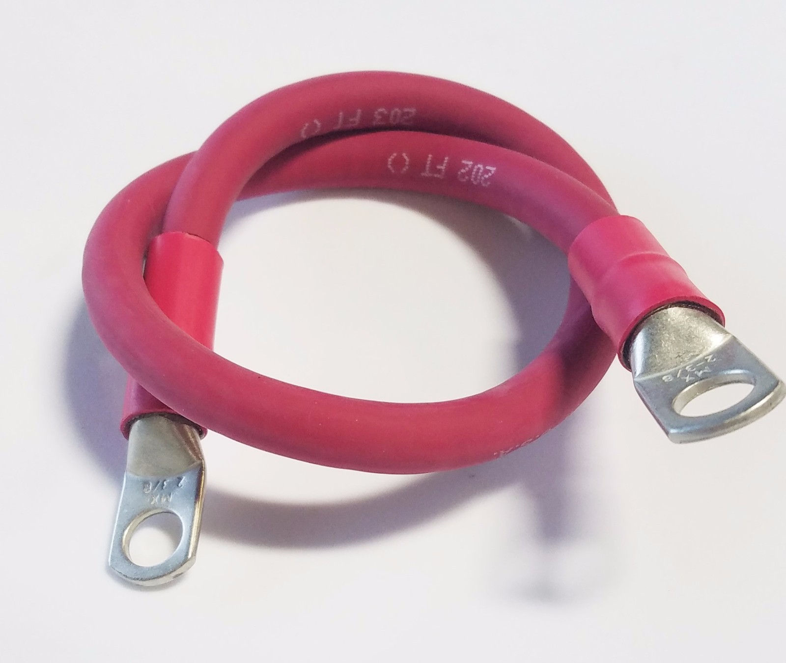 2 Gauge AWG Custom Battery Cable Solar, AUDIO, Power Inverter - Copper Wire 24" gallery