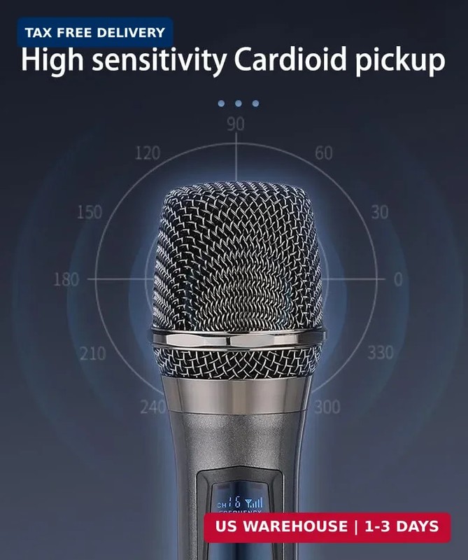 Wireless Microphone, Rechargeable Fixed Frequency Wireless Dual Microphone,Handh gallery